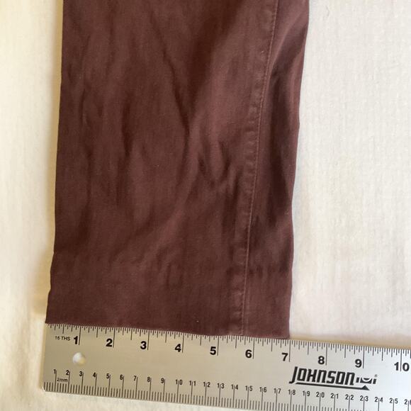 NYDJ Women Pants 8 US Burgundy Button 32" Inseam Mid Rise - Picture 9 of 13